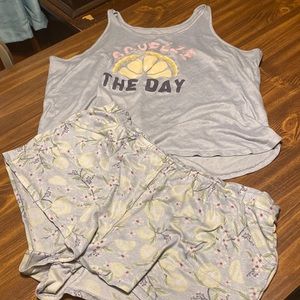 Tank top and shorts pj set.